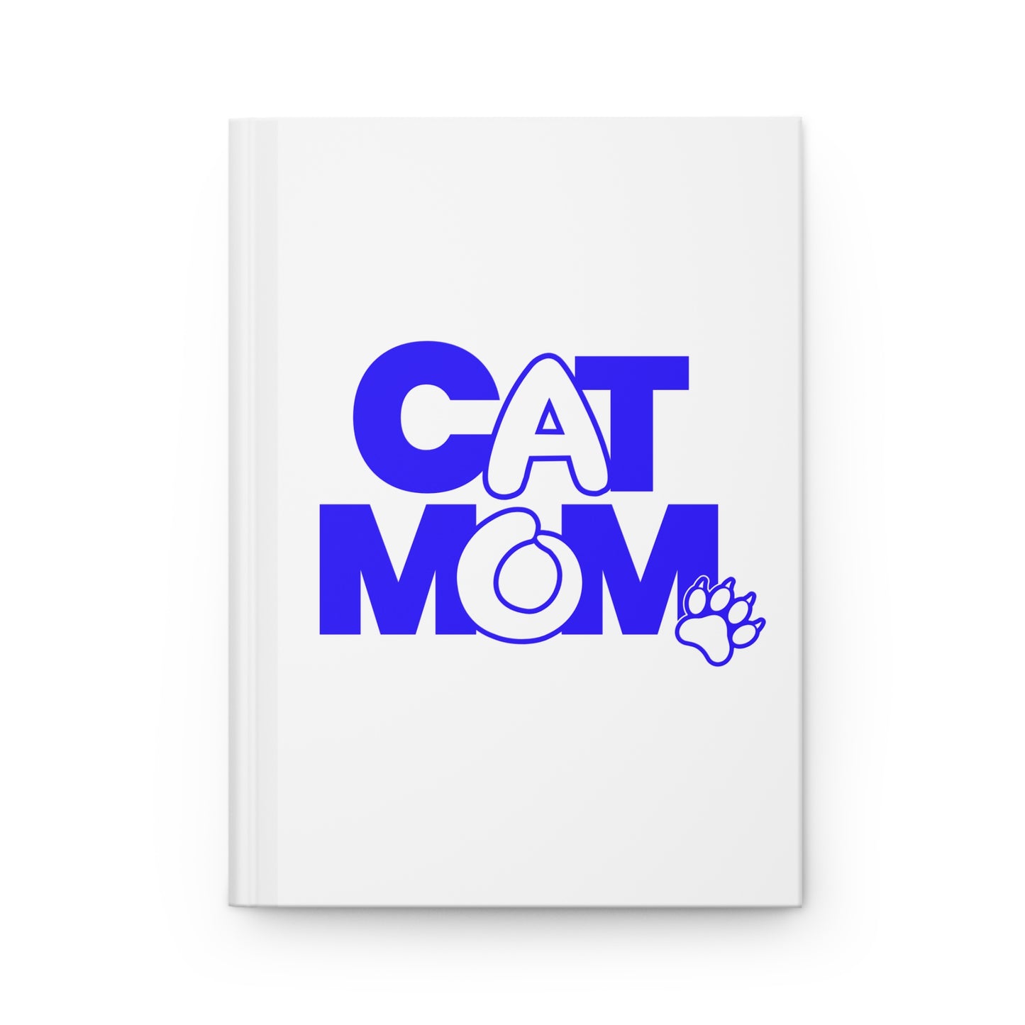 Cat mom blue Hardcover Journal