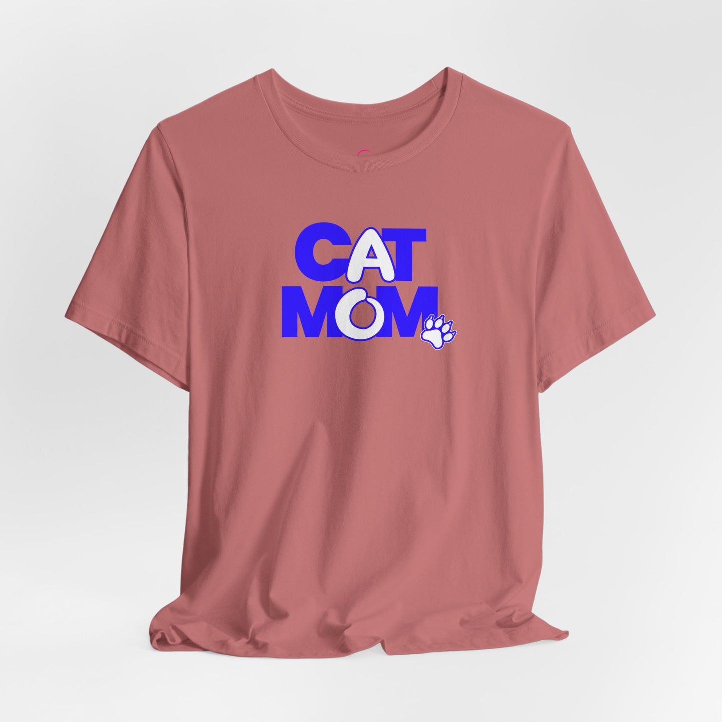 Cat mom blue T-shirt