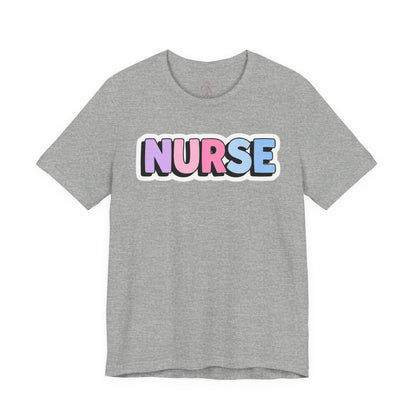 NURSE faux sticker T-shirt