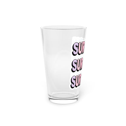 SURGEON faux sticker Beer Glass