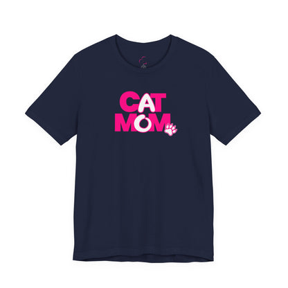 Cat mom pink T-shirt