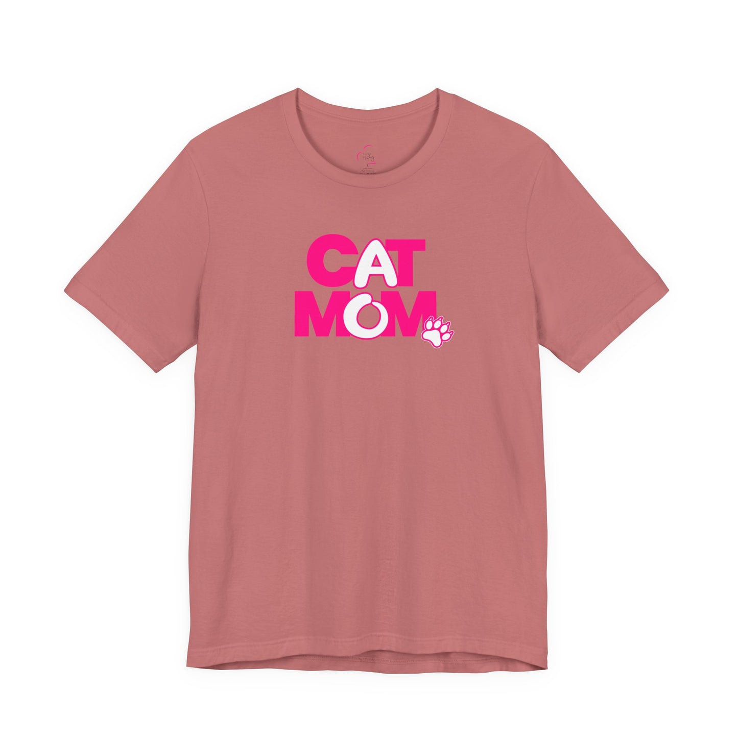 Cat mom pink T-shirt