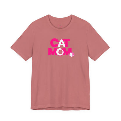 Cat mom pink T-shirt