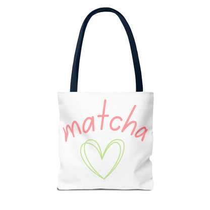 Matcha Heart Tote Bag