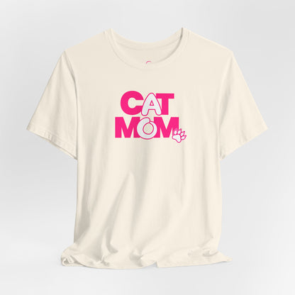 Cat mom pink T-shirt