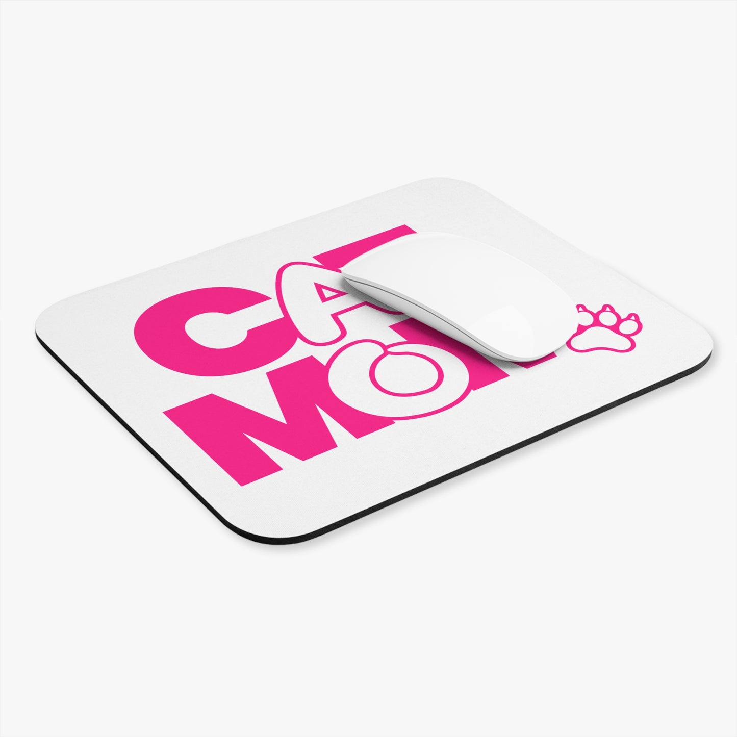 Cat mom pink Mouse Pad