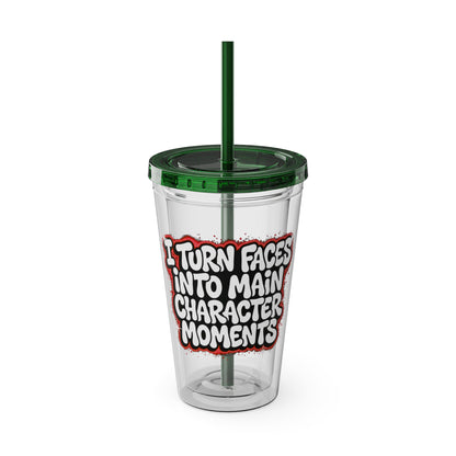 I turn faces into main character moments Insulated Cup