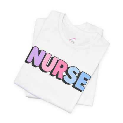 NURSE faux sticker T-shirt