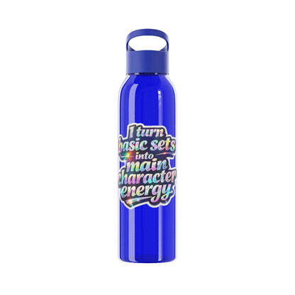 I turn basic sets into main character energy Water Bottle
