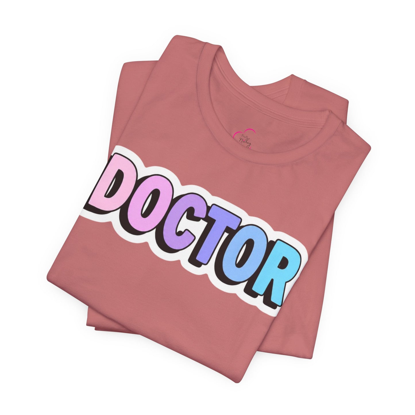 DOCTOR faux sticker T-shirt
