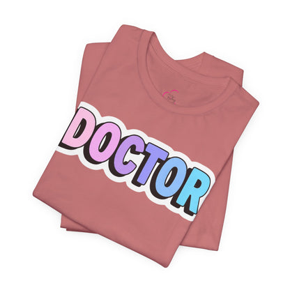 DOCTOR faux sticker T-shirt