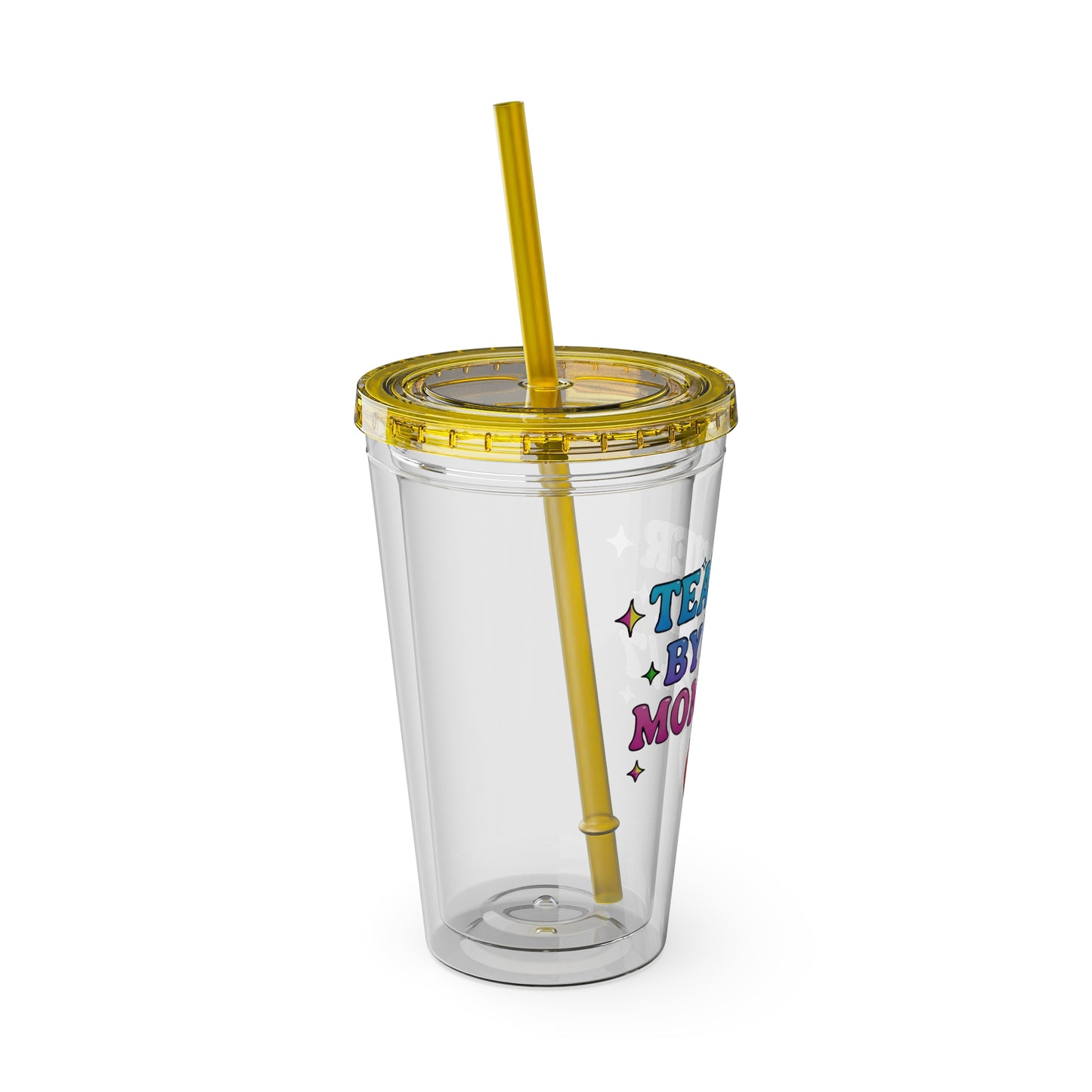 Teacher by day mom 24/7 Clear Insulated Cup