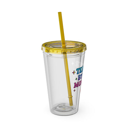 Teacher by day mom 24/7 Clear Insulated Cup