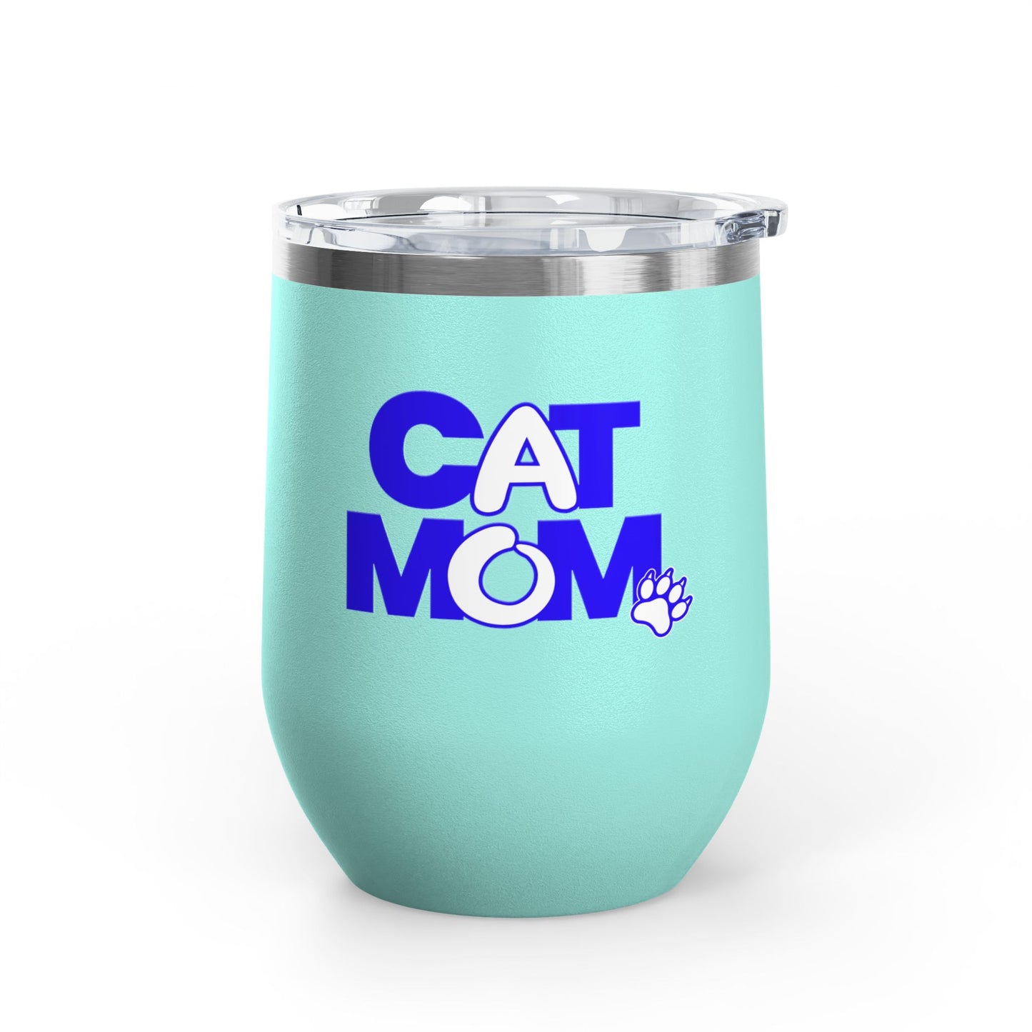 Cat mom blue Tumbler