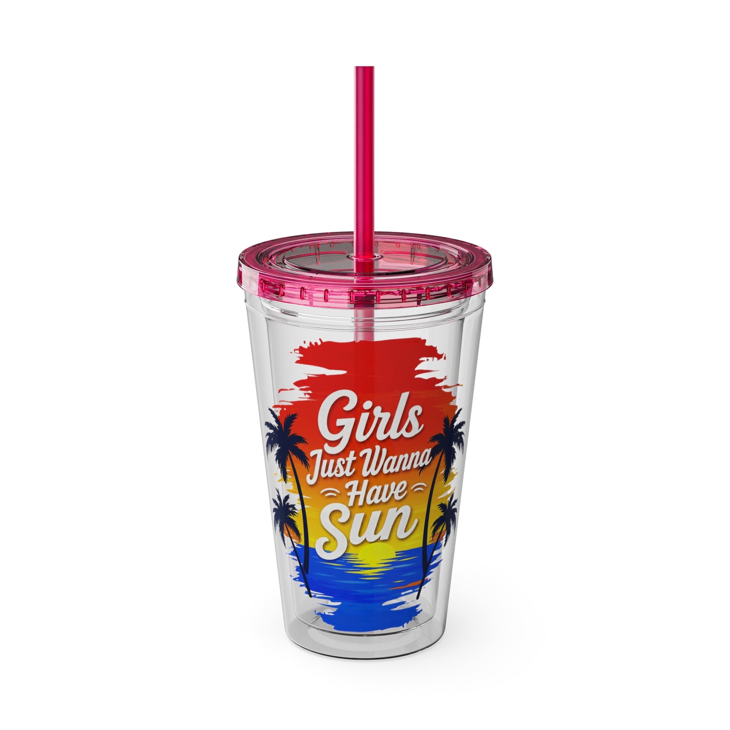 Girls just wanna have sun Clear Insulated Cup