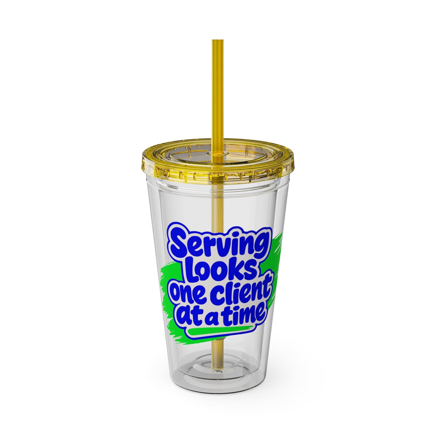 Serving looks one client at a time Clear Insulated Cup