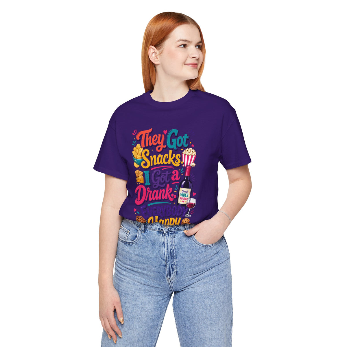 They got snacks. I got a drank. Everybody happy T-shirt