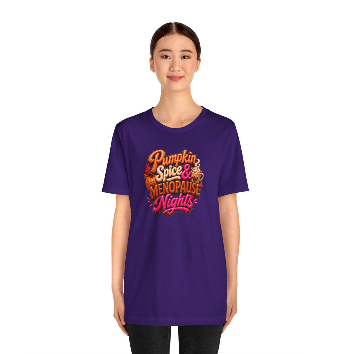Pumpkin spice & menopause nights T-shirt