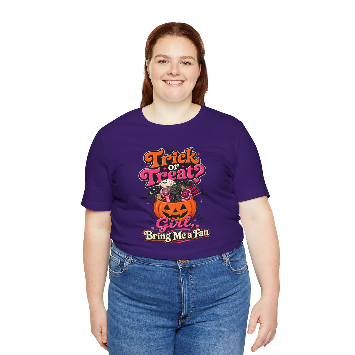 Trick or treat? Girl bring me a fan T-shirt