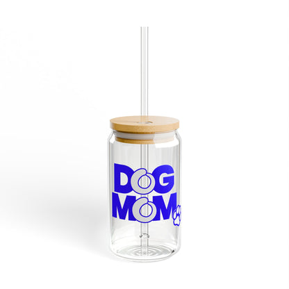 Dog mom blue Sipper Glass