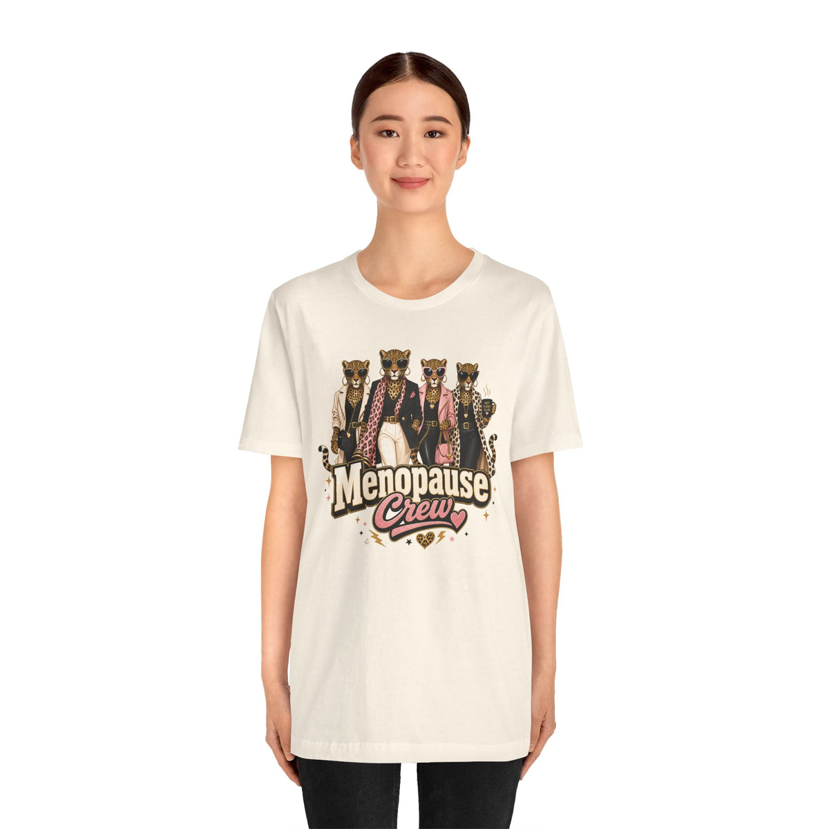 Menopause crew leopard T-shirt