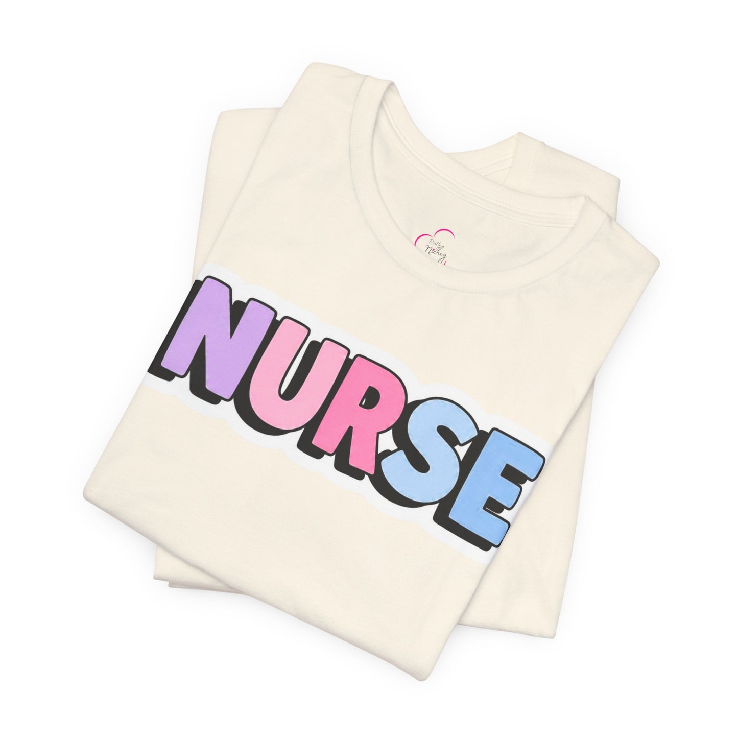 NURSE faux sticker T-shirt