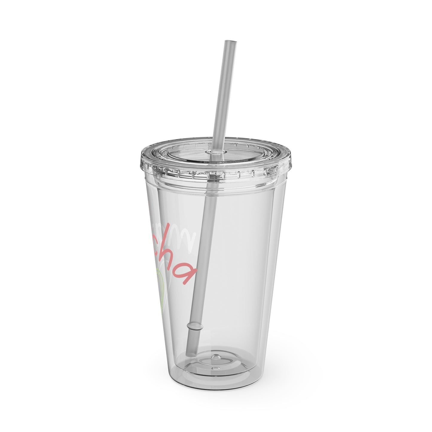 Matcha Heart Clear Insulated Cup