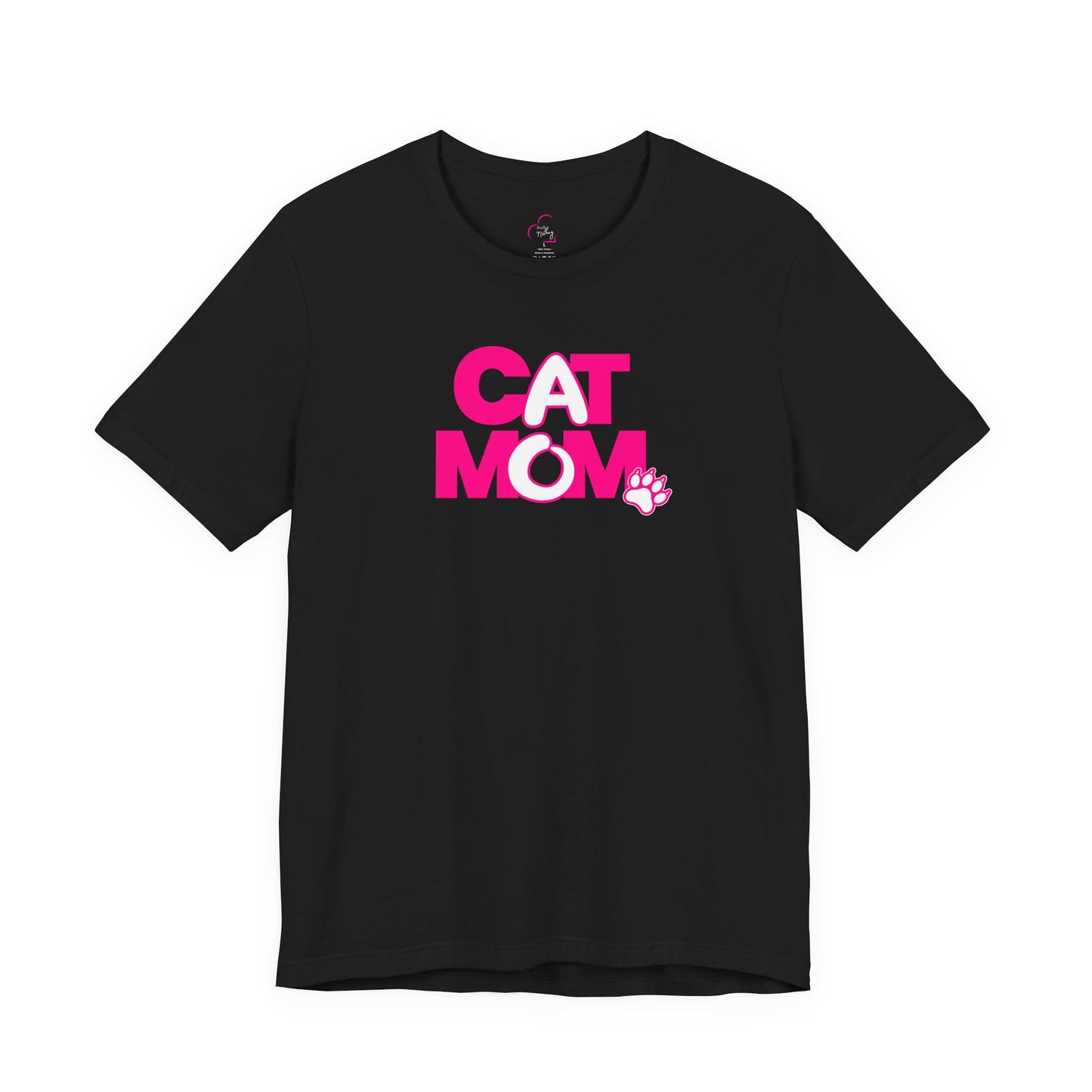 Cat mom pink T-shirt