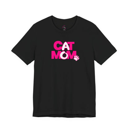 Cat mom pink T-shirt