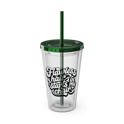 Flawless hair starts in my chair Clear Insulated Cup