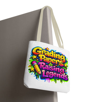 Grading papers & raising legends Tote Bag