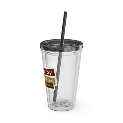 Powered by caffeine and critical thinking Clear Insulated Cup
