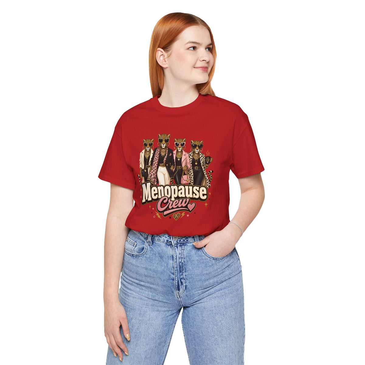 Menopause crew leopard T-shirt