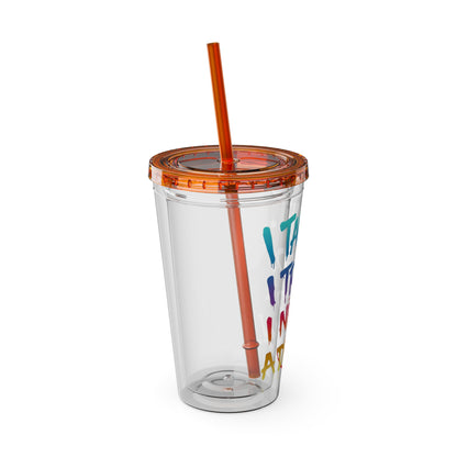 I taught. I tried. I need a drink Clear Insulated Cup