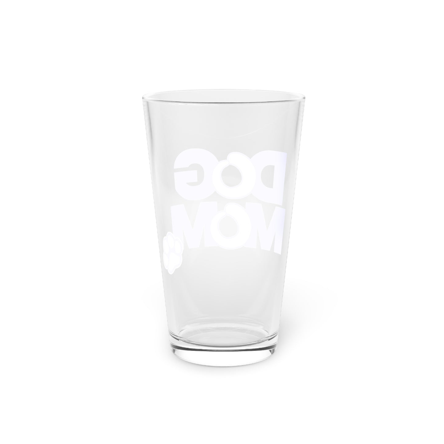Dog mom blue Beer Glass