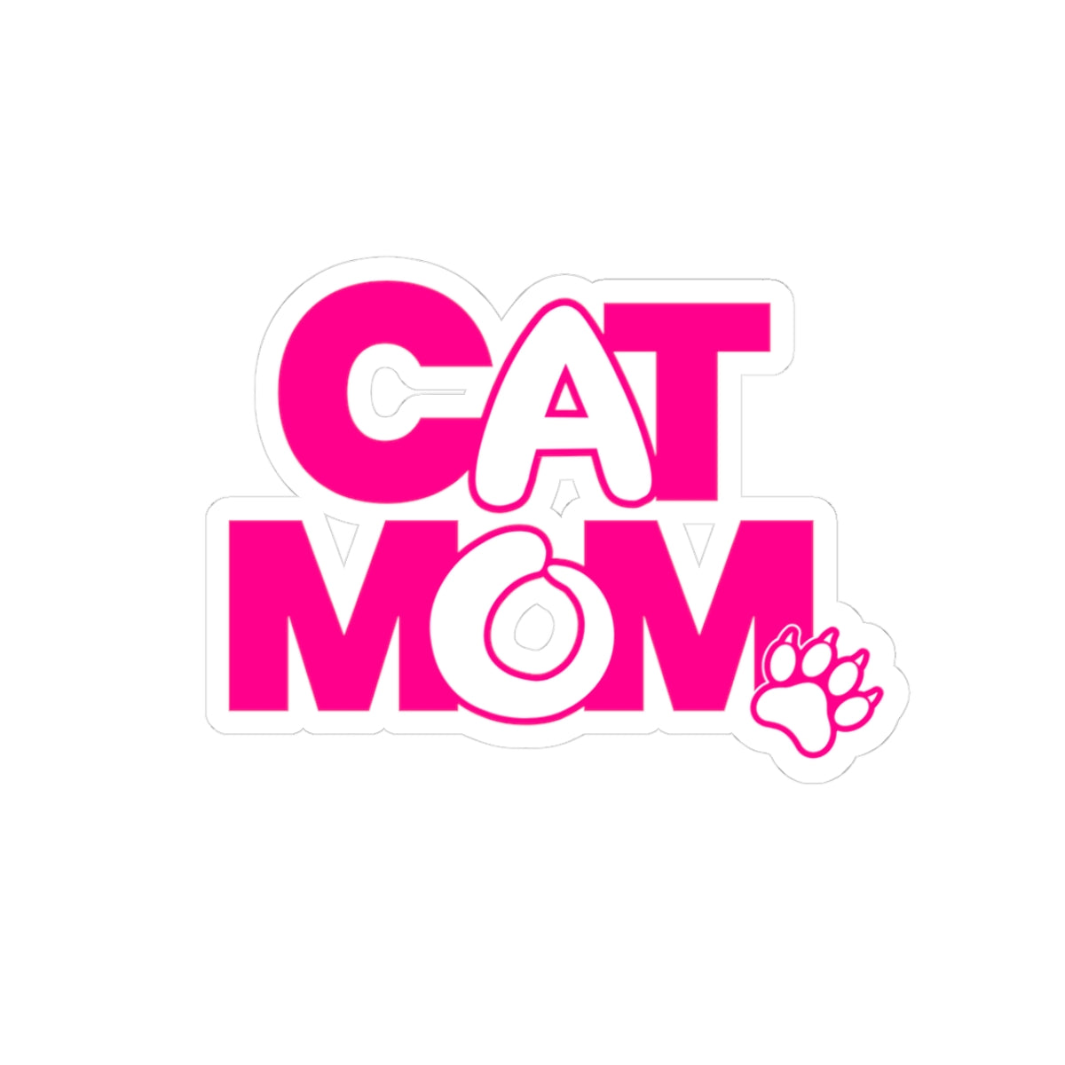 Cat mom pink  Sticker