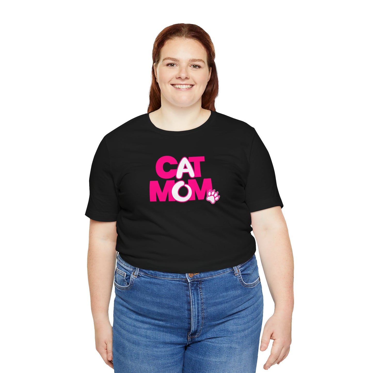 Cat mom pink T-shirt