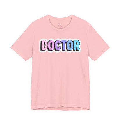 DOCTOR faux sticker T-shirt