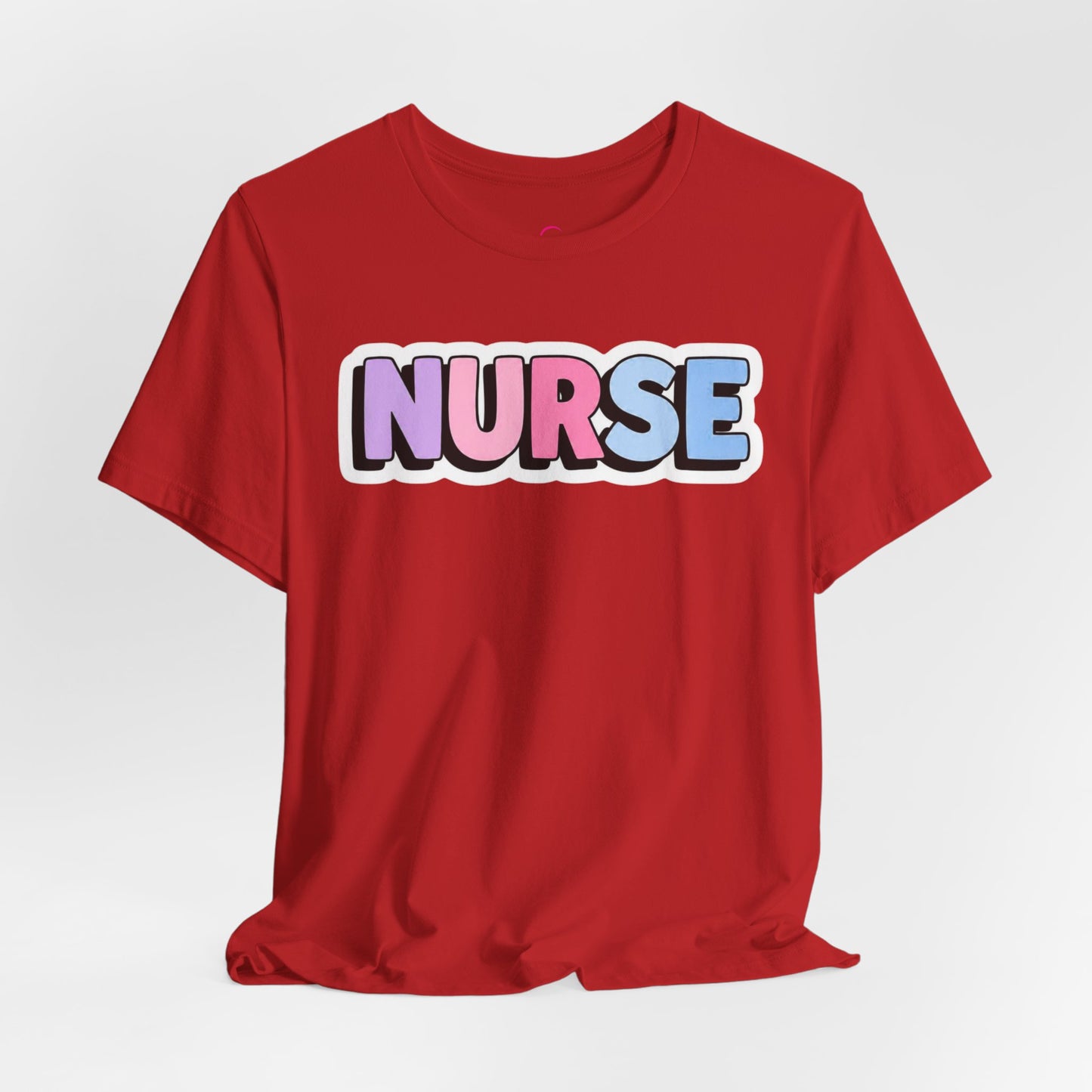NURSE faux sticker T-shirt