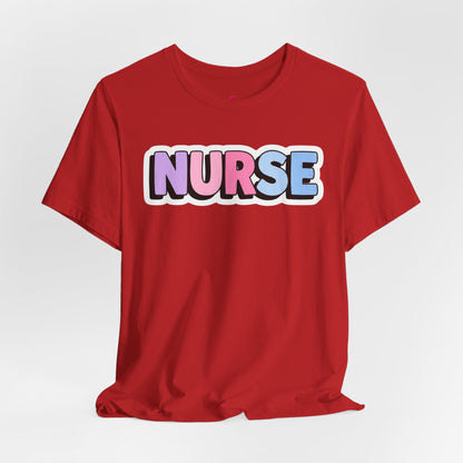 NURSE faux sticker T-shirt