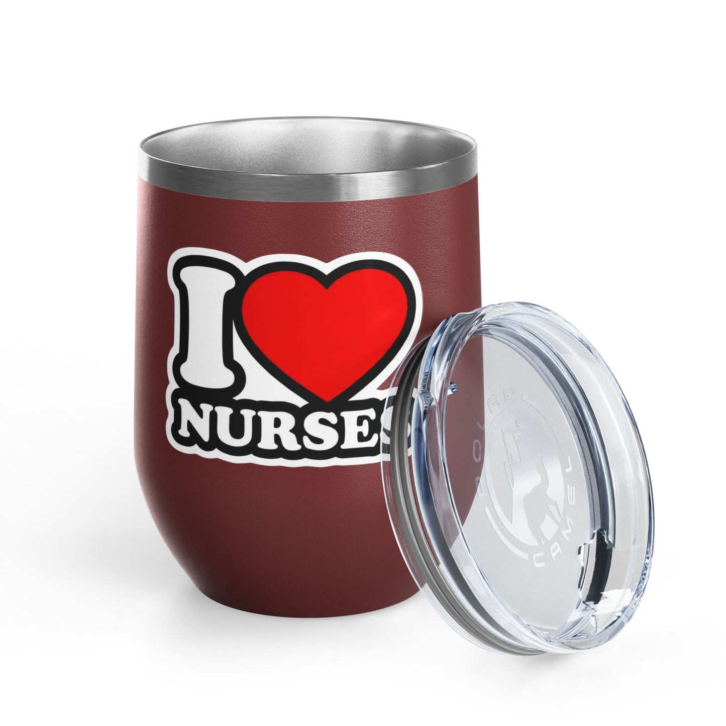 I love nurses faux sticker Tumbler