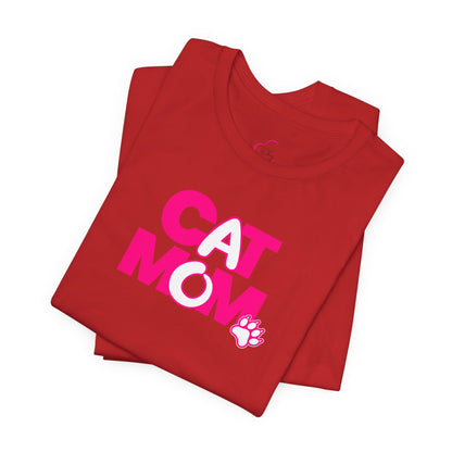 Cat mom pink T-shirt