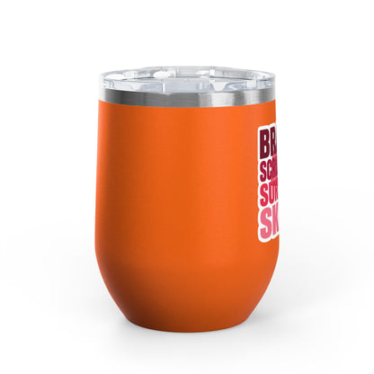 Brains, scrubs and surgical skills pink Tumbler