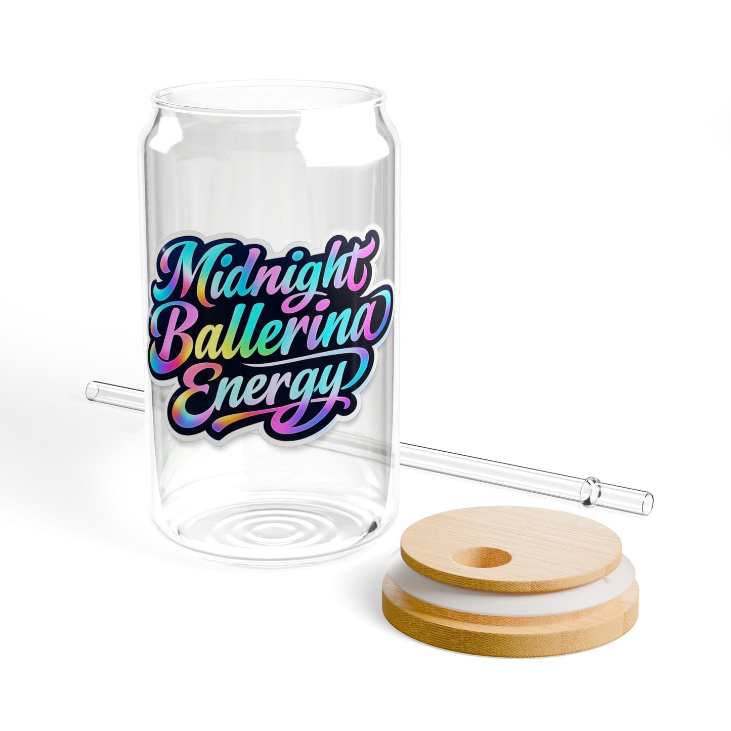Midnight ballerina energy Sipper Glass