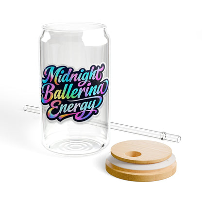 Midnight ballerina energy Sipper Glass