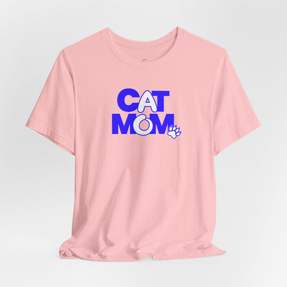 Cat mom blue T-shirt