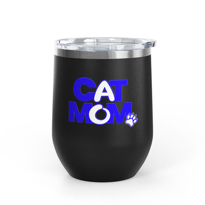 Cat mom blue Tumbler