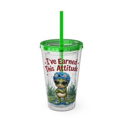 I've earned this attitude Clear Insulated Cup