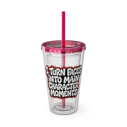 I turn faces into main character moments Insulated Cup