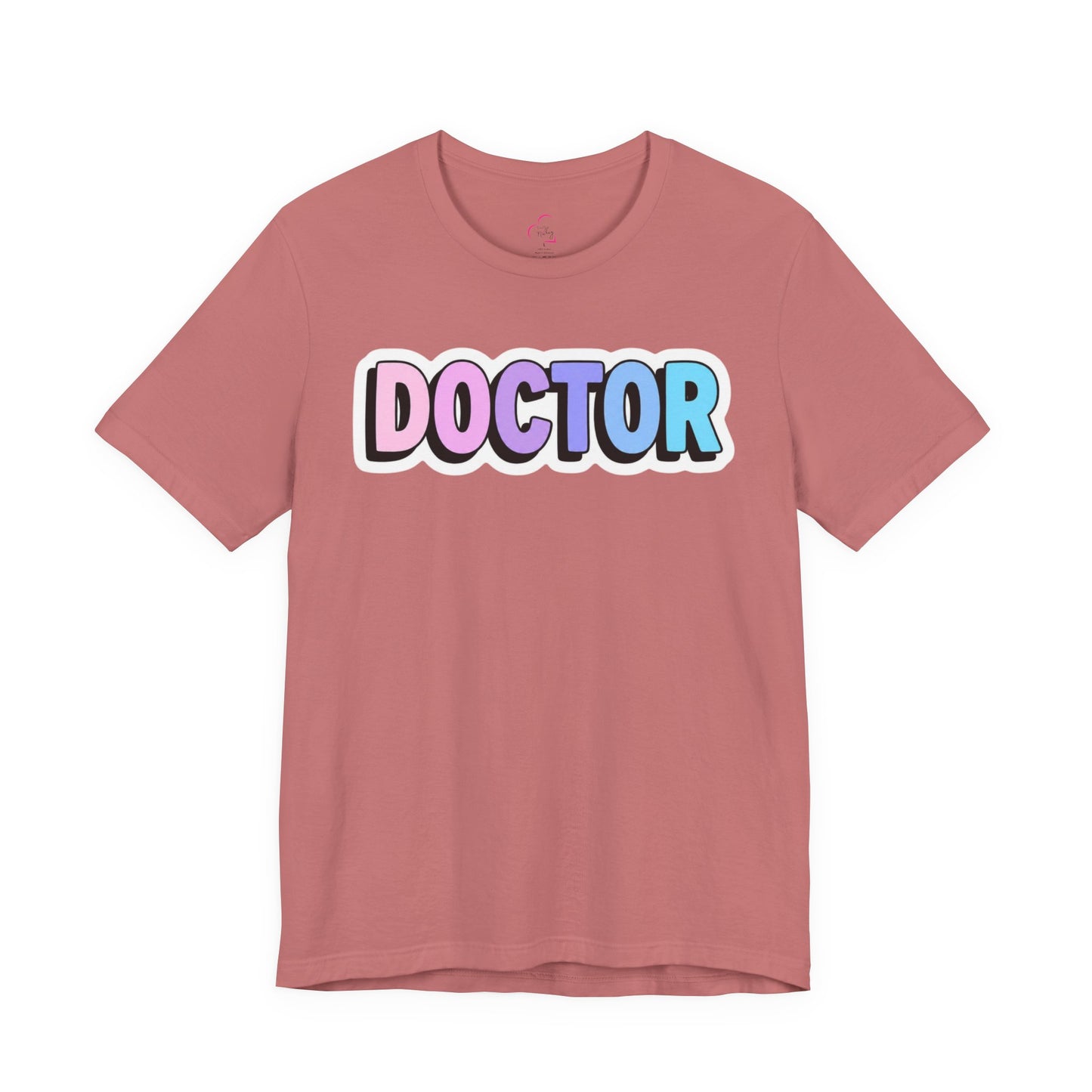 DOCTOR faux sticker T-shirt